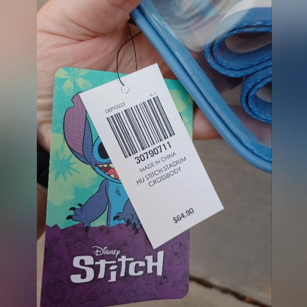 Disney Stitch Clear Crossbody Bag With Cardholder - Picture 6 of 8